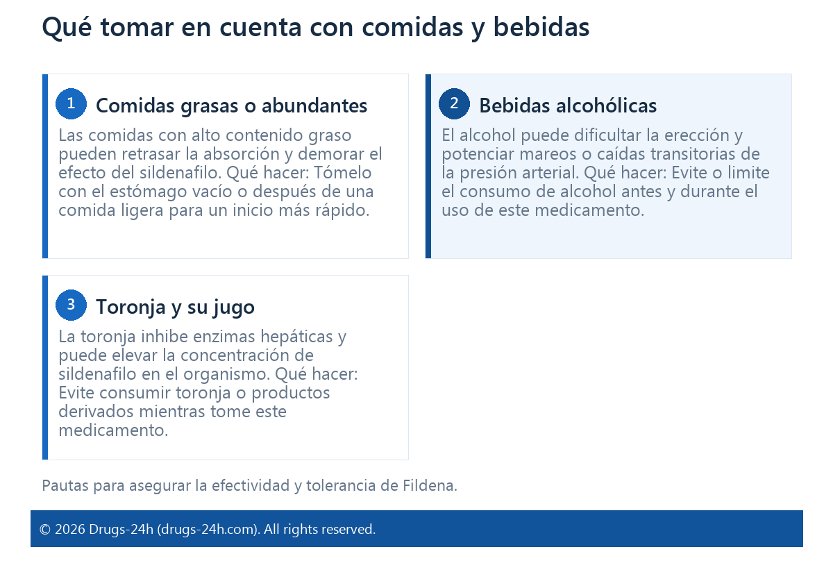 Qué tomar en cuenta con comidas y bebidas