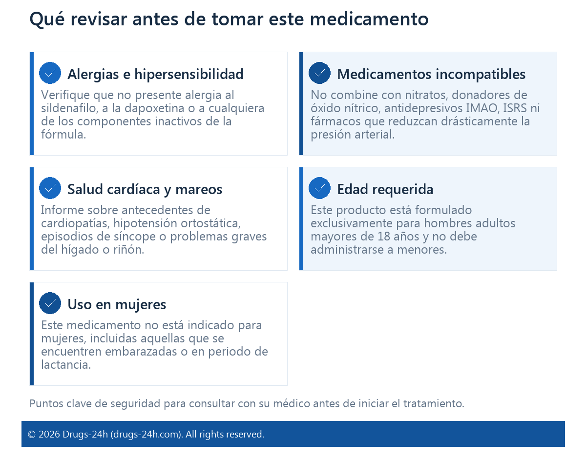 Qué revisar antes de tomar este medicamento