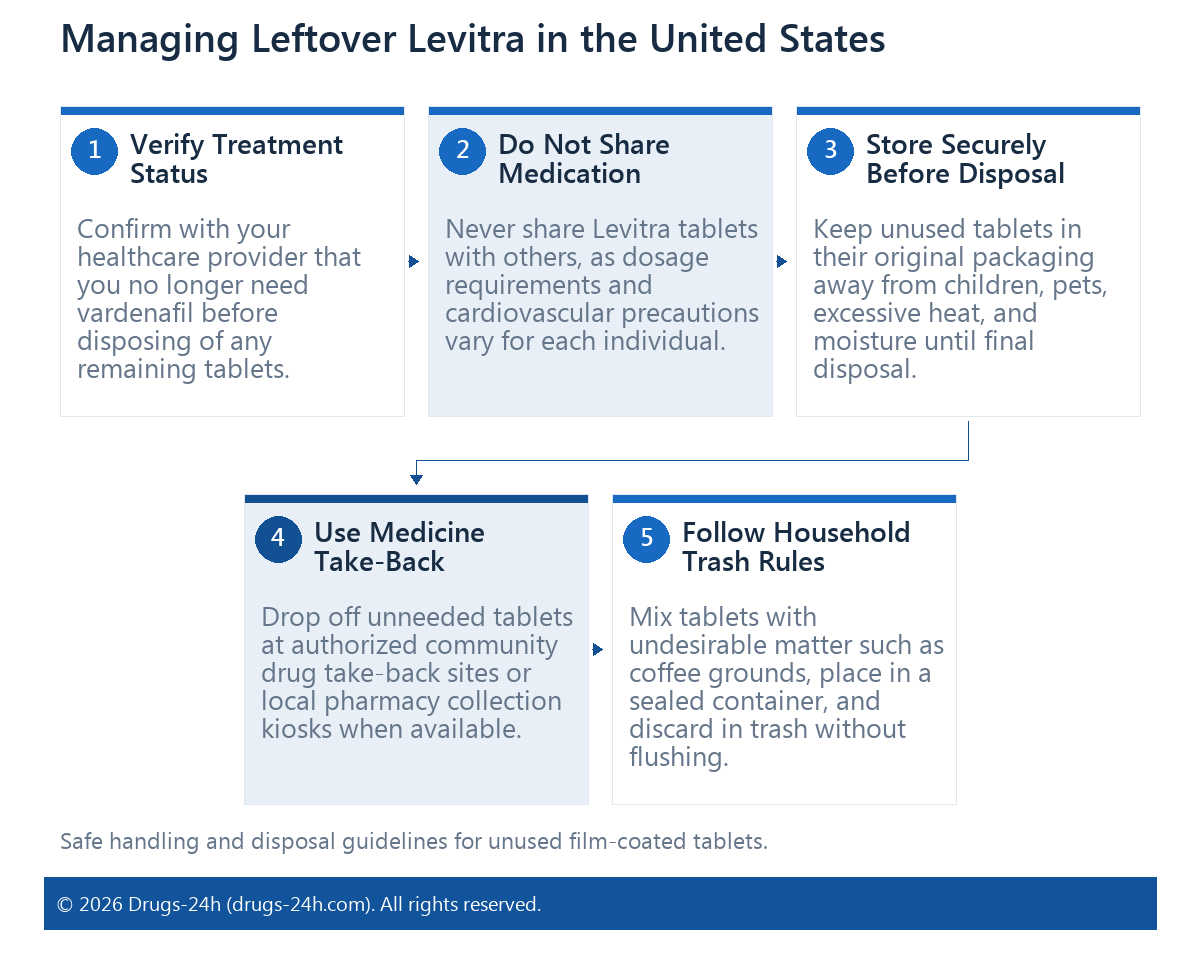 Managing Leftover Levitra in the United States