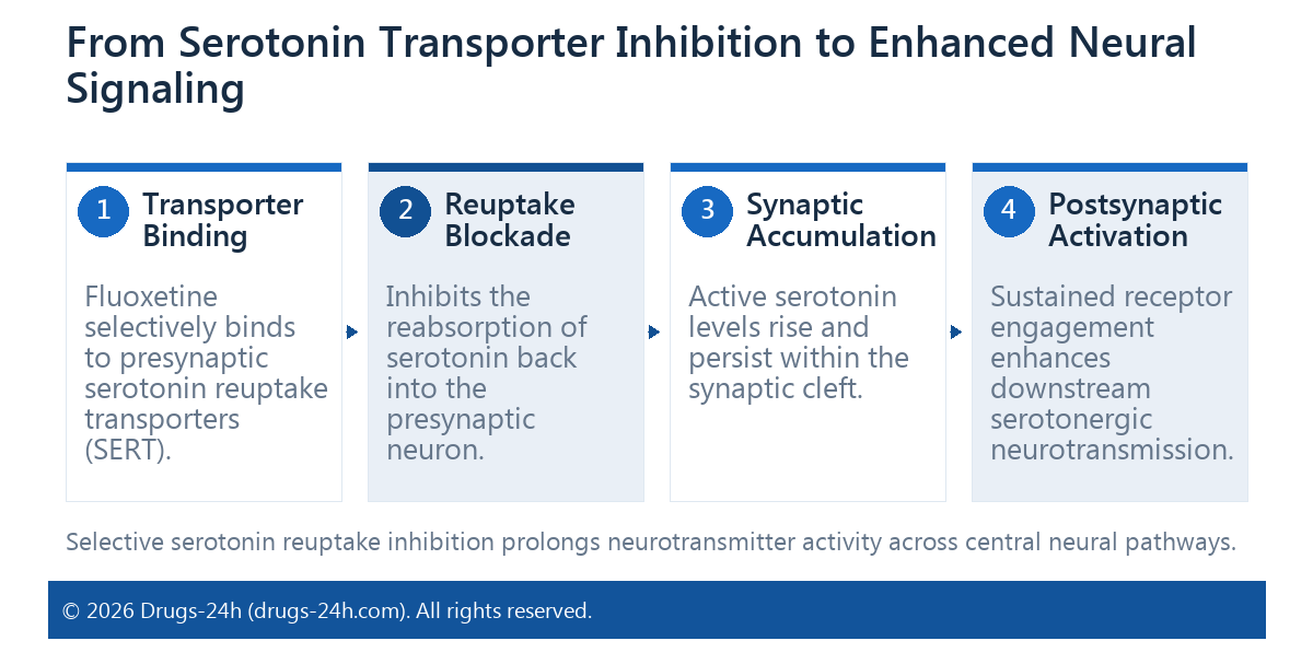 From Serotonin Transporter Inhibition to Enhanced Neural Signaling